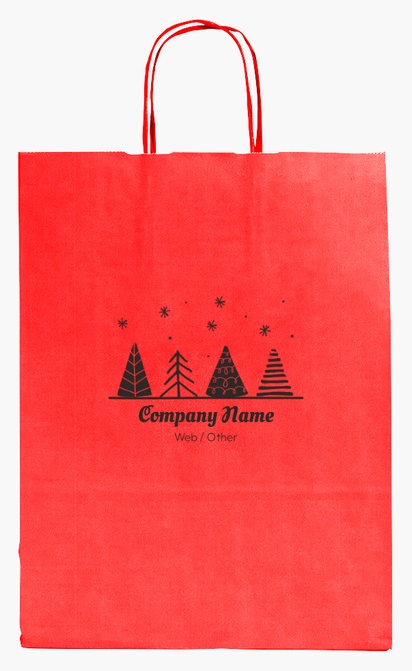 Design Preview for Design Gallery: Bold & Colourful Single-Colour Paper Bags, M (26 x 11 x 34.5 cm)