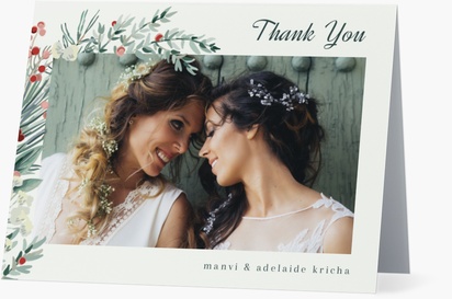 Design Preview for Wedding Thank You Cards, Folded Standard