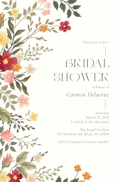 A elegant bridal shower white cream design for Floral