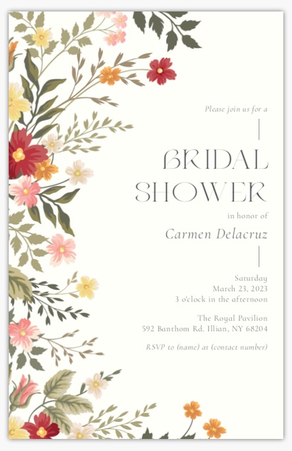 A elegant bridal shower white brown design for Floral