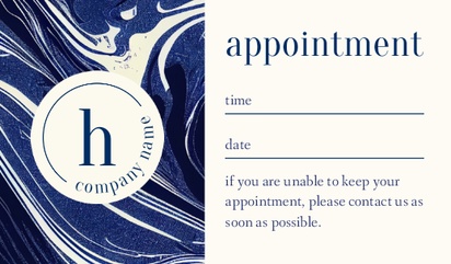 A appointment appointment reminder white blue design for Elegant