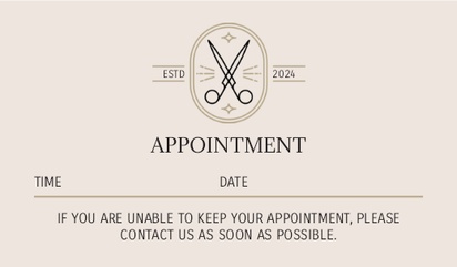 A appointment reminder hair stylist white cream design for Modern & Simple