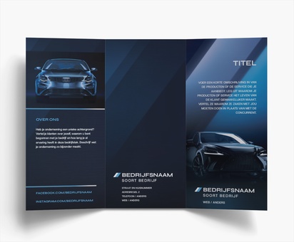 Voorvertoning ontwerp voor Ontwerpgalerij: Auto en transport Folders, Drieluik DL (99 x 210 mm)