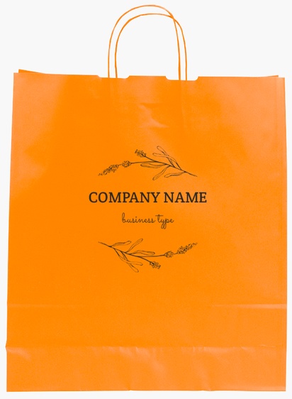Design Preview for Design Gallery: Food & Beverage Single-Colour Paper Bags, L (36 x 12 x 41 cm)