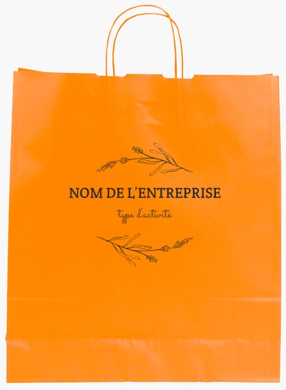 Aperçu du graphisme pour Galerie de modèles : sacs en papier impression monochrome pour vêtements, L (36 x 12 x 41 cm)