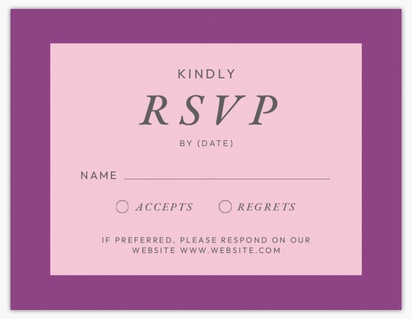 Design Preview for Templates for Bold RSVP Cards , Flat 10.7 x 13.9 cm