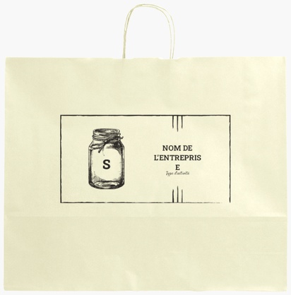 Aperçu du graphisme pour Galerie de modèles : sacs en papier impression monochrome pour traditionnel & classique, XL (54 x 14 x 45 cm)