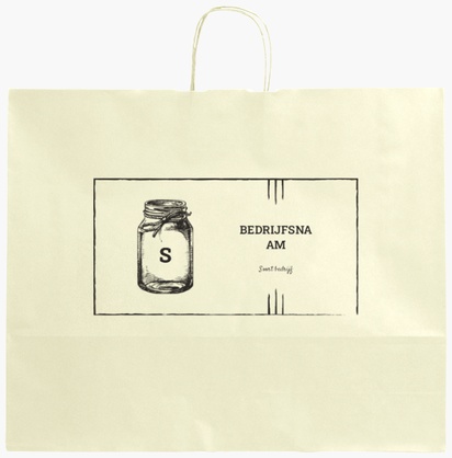 Voorvertoning ontwerp voor Ontwerpgalerij: Horeca Effen kleur papieren tassen, XL (54 x 14 x 45 cm)