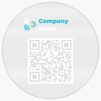 Design Preview for QR Code Stickers (Reusable), 2.5" x 2.5" Circle Horizontal