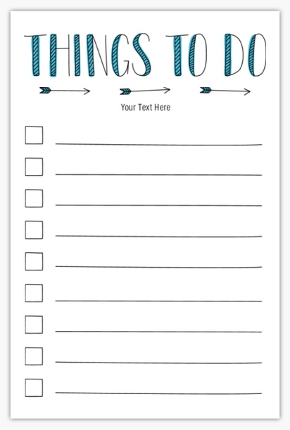 A to do list things to do white design
