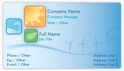 Design Preview for Design Gallery: Energy & Environment Business Card Stickers