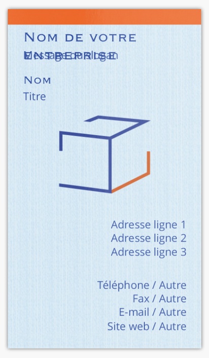 Aperçu du graphisme pour Galerie de modèles : Cartes d'affaires Premier plus, Fabrication et distribution, Standard (3.5 x 2 po)