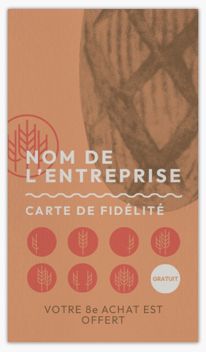 Aperçu du graphisme pour Galerie de modèles : Cartes d'affaires à texture naturelle, Boulangerie/pâtisserie