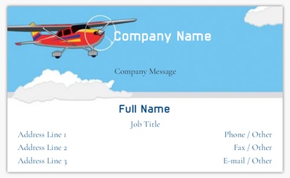 Design Preview for Design Gallery: Airlines Standard Business Cards, Standard (91 x 55 mm)
