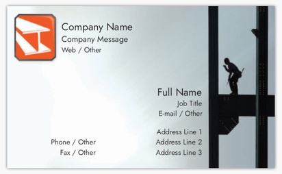 Design Preview for Design Gallery: Welding & Metal Work Standard Business Cards, Standard (91 x 55 mm)