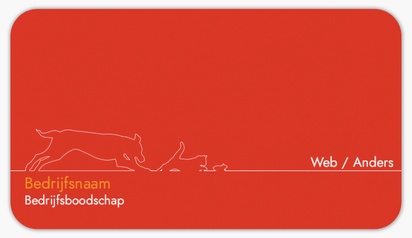Voorvertoning ontwerp voor Ontwerpgalerij: Dierenoppas Visitekaartjesstickers