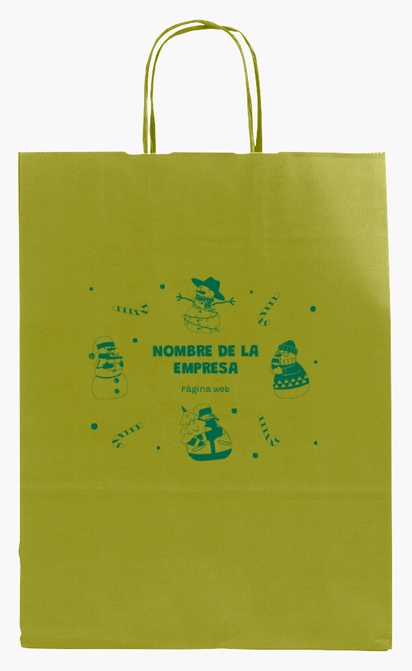 Vista previa del diseño de Galería de diseños de bolsas de papel de color liso para divertido e ingenioso, M (26 x 11 x 34.5 cm)
