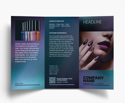 Design Preview for Design Gallery: Nail Salons Folded Leaflets, Tri-fold DL (99 x 210 mm)