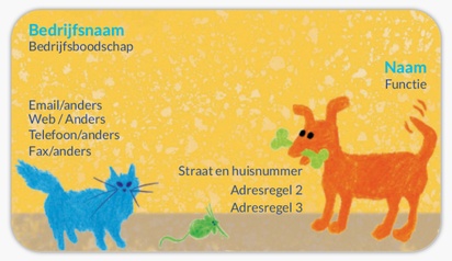 Voorvertoning ontwerp voor Ontwerpgalerij: Dierenoppas Visitekaartjesstickers