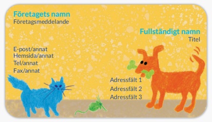 Förhandsgranskning av design för Designgalleri: Djurskötsel Självhäftande visitkort