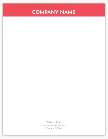 Design Preview for Finance & Insurance Notepads Templates, 8.5" x 11"