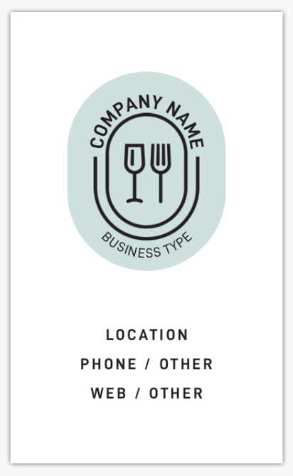 Design Preview for Design Gallery: Restaurants Standard Business Cards, Standard (91 x 55 mm)