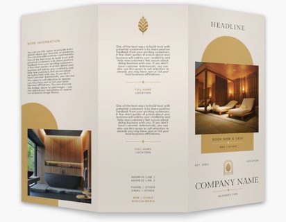 A hotel spa cream brown design for Elegant
