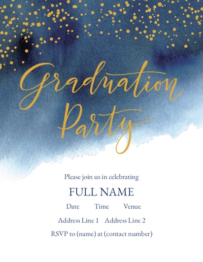 Design Preview for Design Gallery: Graduation Party Invitations and Announcements, Flat 10.7 x 13.9 cm