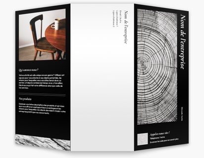 Aperçu du graphisme pour Galerie de modèles : menus pour meubles et décoration, Trois volets à plis roulés