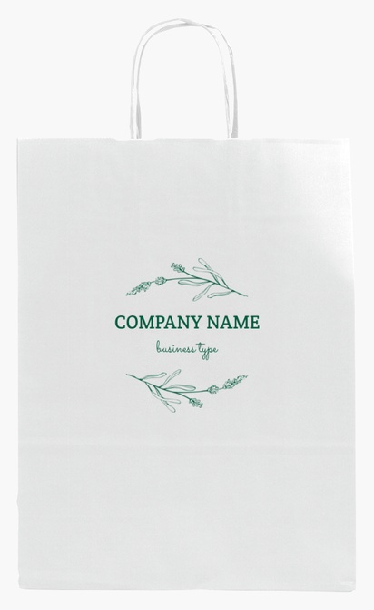 Design Preview for Design Gallery: Food & Beverage Single-Colour Paper Bags, M (26 x 11 x 34.5 cm)