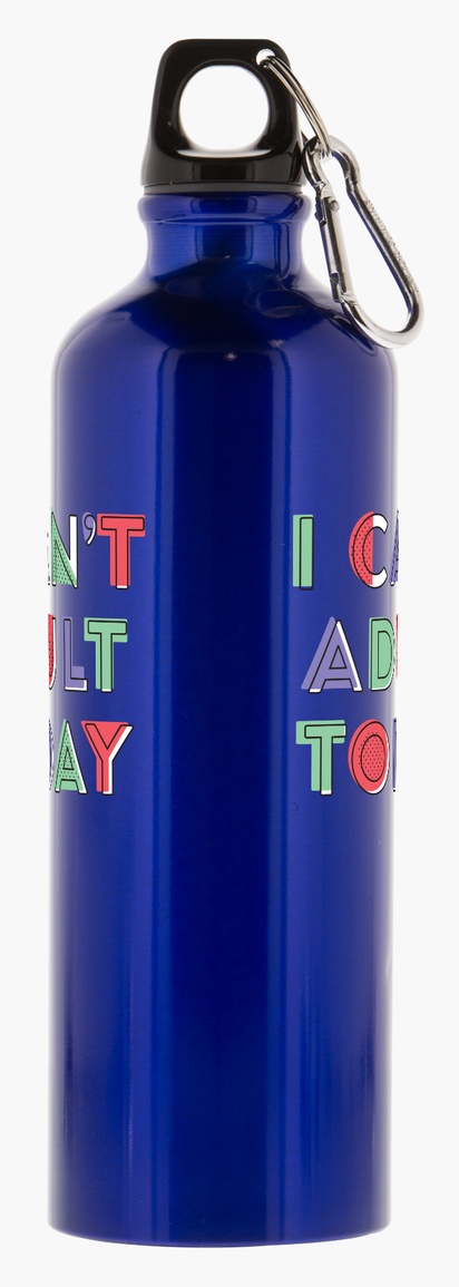 Design Preview for Design Gallery: Fun & Whimsical Aluminum Water Bottle with Carabiner – 26 oz.