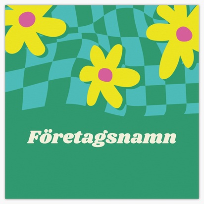 Förhandsgranskning av design för Designgalleri: Blommor och grönt Fyrkantiga visitkort