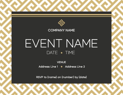 Design Preview for Templates for Business Invitations and Announcements , Flat 10.7 x 13.9 cm