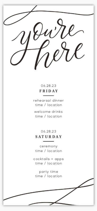 Design Preview for Design Gallery: Typographical Wedding Programs, 4” x 8”