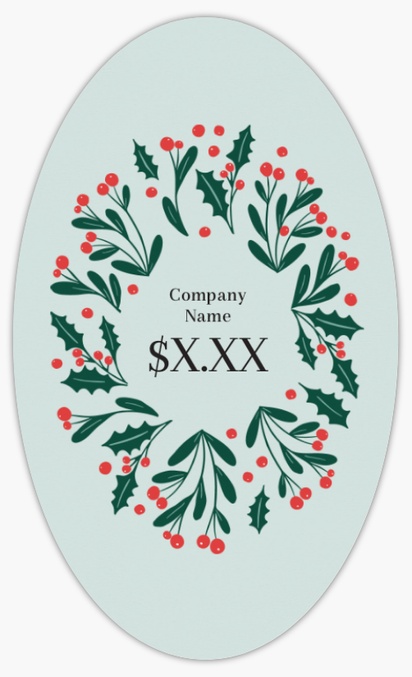 Design Preview for Holiday Sticker Singles Templates, 3" x 5"