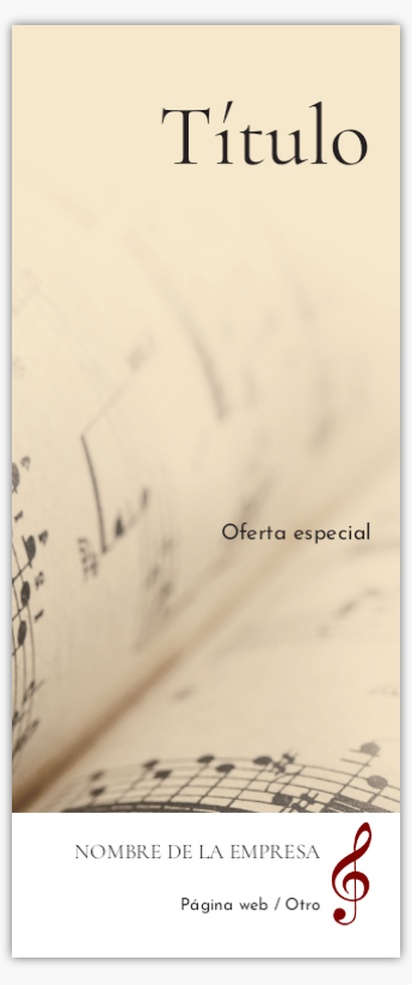 Un partitura música diseño crema marrón para Elegante