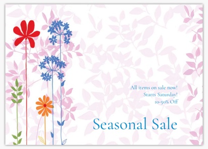 Design Preview for Sales & Clearance Postcards Templates, 5" x 7"