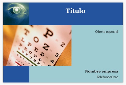 Un examen ocular optometrista diseño blanco azul