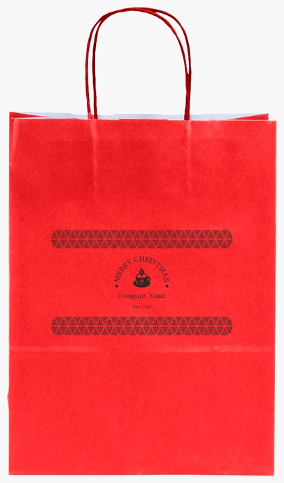 Design Preview for Design Gallery: Coffee Shops Single-Colour Paper Bags, S (22 x 10 x 29 cm)