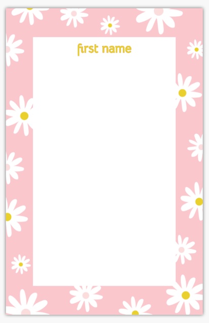 A kids pink and white flowers white pink design