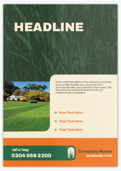 Design Preview for Design Gallery: Landscaping & Gardening Flyers & Leaflets,  No Fold/Flyer A5 (148 x 210 mm)