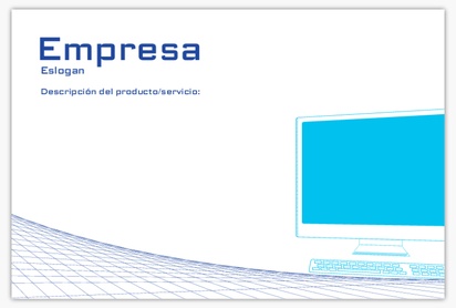 Un ordenador de oficina 高技術 diseño azul