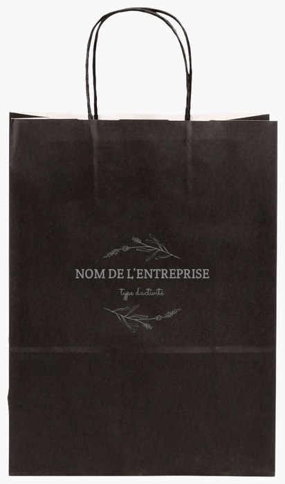 Aperçu du graphisme pour Galerie de modèles : sacs en papier impression monochrome pour finance et assurances, S (22 x 10 x 29 cm)