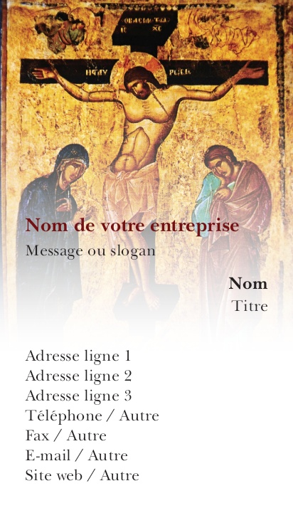 Aperçu du graphisme pour Galerie de modèles : cartes de visite autocollantes pour religieux et spirituel, Petit