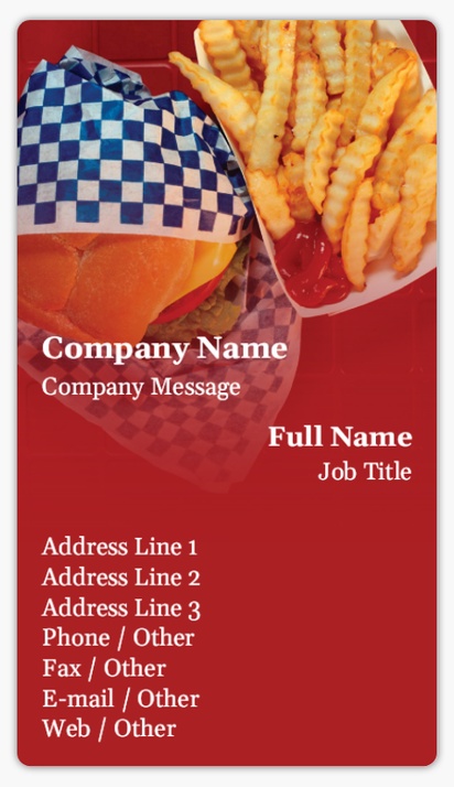 Design Preview for Design Gallery: Food Catering Business Card Stickers