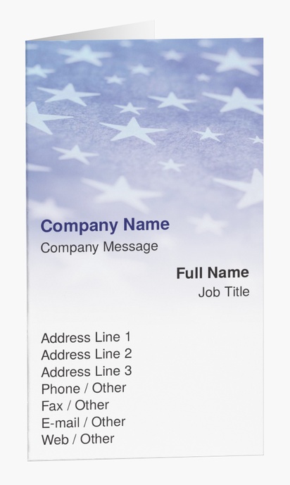 Design Preview for Design Gallery: Patriotic & Military Folded Business Cards