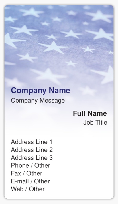 Design Preview for Design Gallery: Military Business Card Stickers