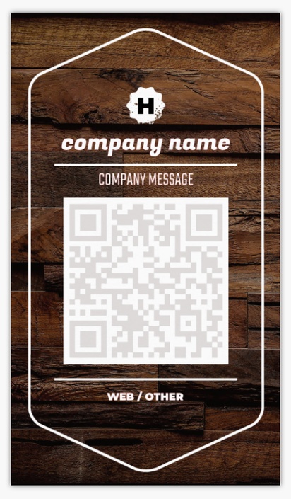 A rustic wood brown gray design for QR Code