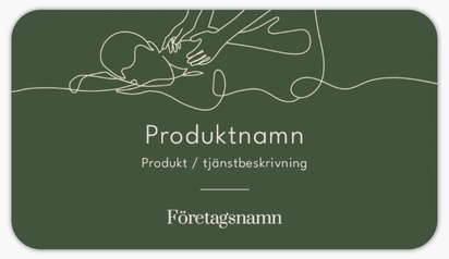 Förhandsgranskning av design för Designgalleri: Massage & friskvård Produktetiketter på ark, Rundad rektangel 8,7 x 4,9 cm