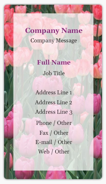 Design Preview for Design Gallery: Florals & Greenery Business Card Stickers